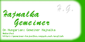 hajnalka gemeiner business card